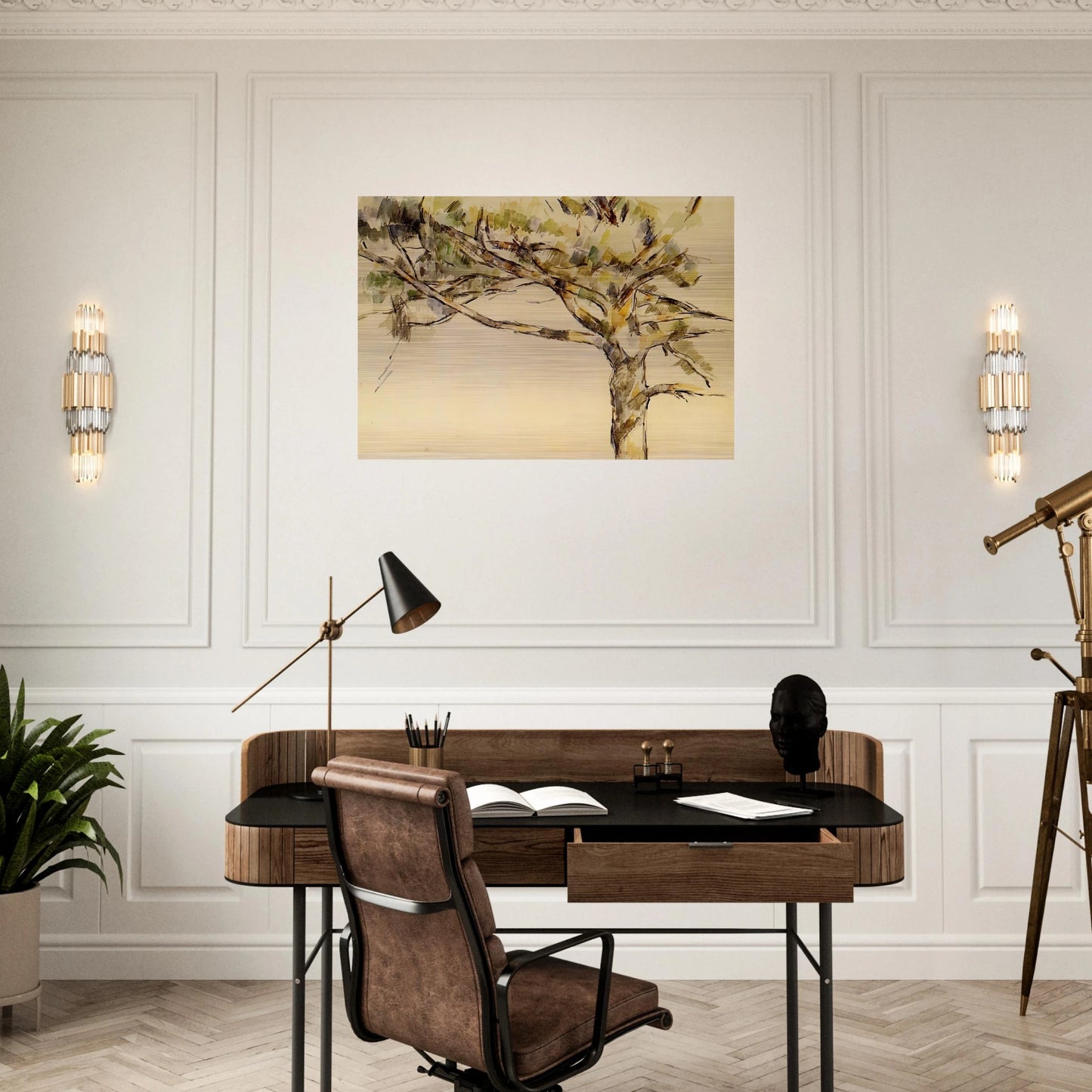 Large Pine - Paul Cézanne Brushed Aluminum Print - 70x100 cm / 28x40 inches | Paul Cézanne Aluminum Print | Paul Cézanne Prints