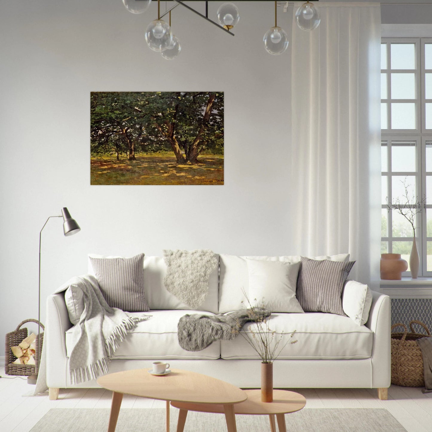 Fontainebleau Forest - claude monet Brushed Aluminum Print - 70x100 cm / 28x40 inches | claude monet Aluminum Print | claude monet Prints