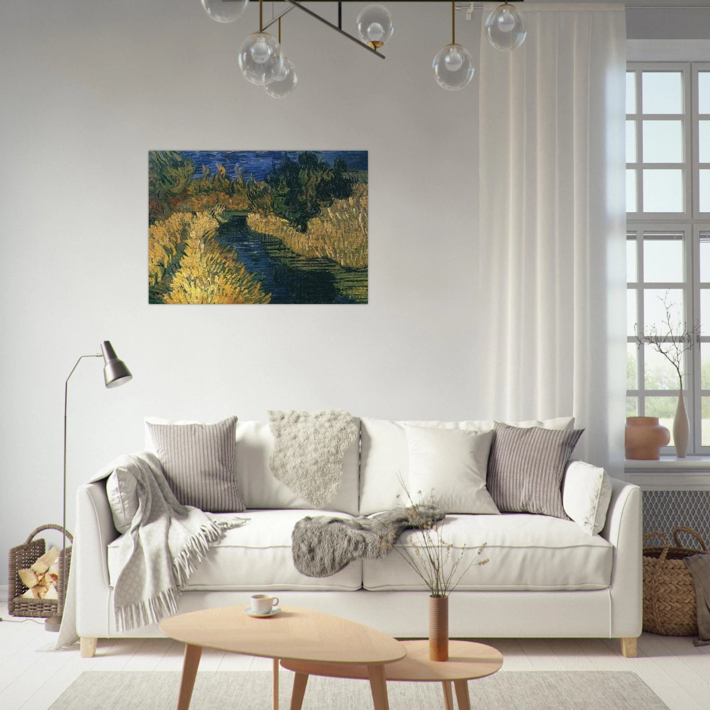 The Little Stream - Vincent van Gogh Brushed Aluminum Print - 70x100 cm / 28x40 inches | Vincent van Gogh Aluminum Print | Vincent van Gogh Prints