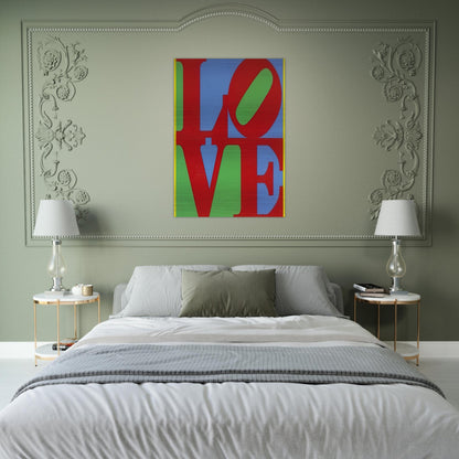 Heliotherapy Love - Robert Indiana Brushed Aluminum Print - 70x100 cm / 28x40 inches | Robert Indiana Aluminum Print | Robert Indiana Prints