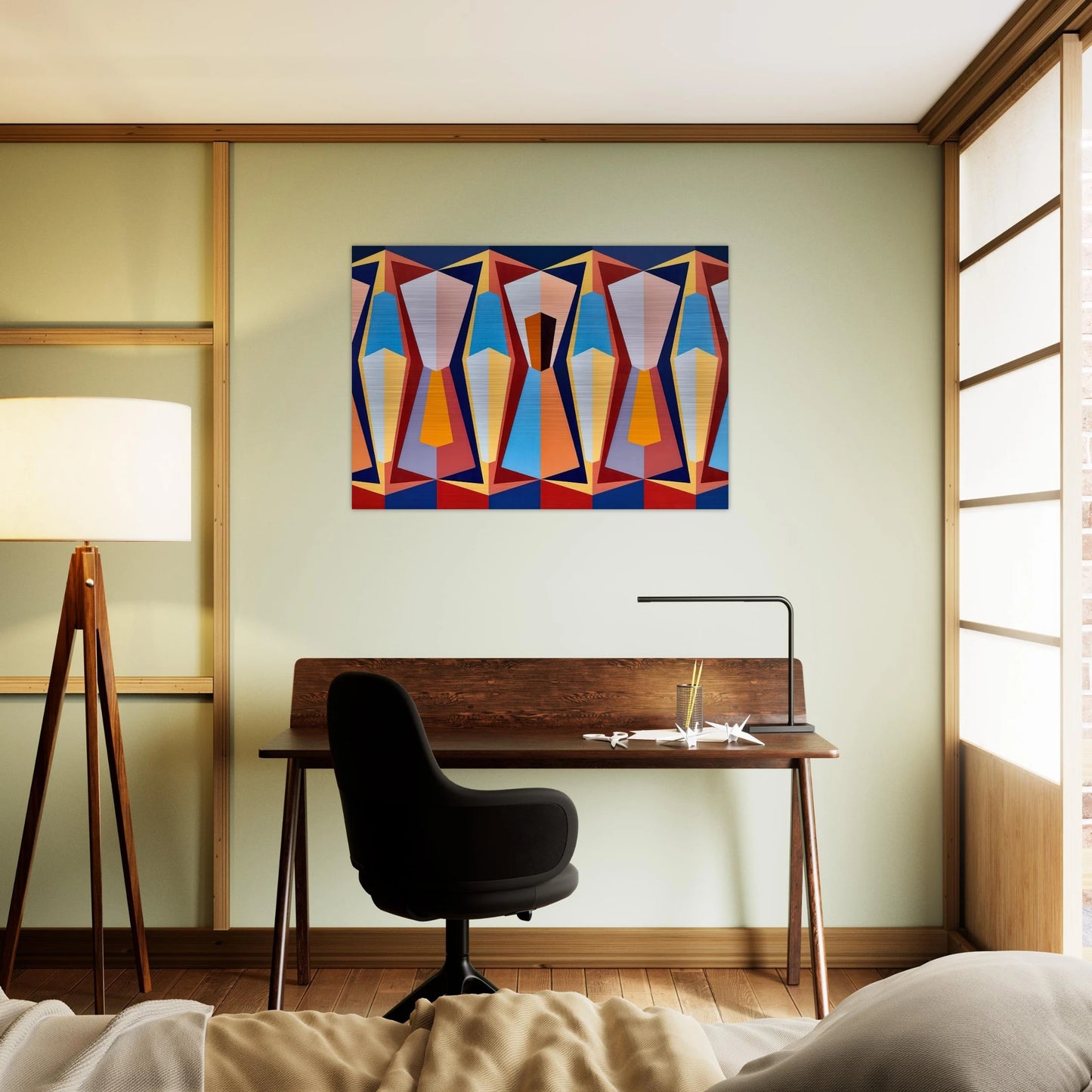 Stage II - 1958 - Karl Benjamin Brushed Aluminum Print - 70x100 cm / 28x40 inches | Karl Benjamin Aluminum Print | Karl Benjamin Prints