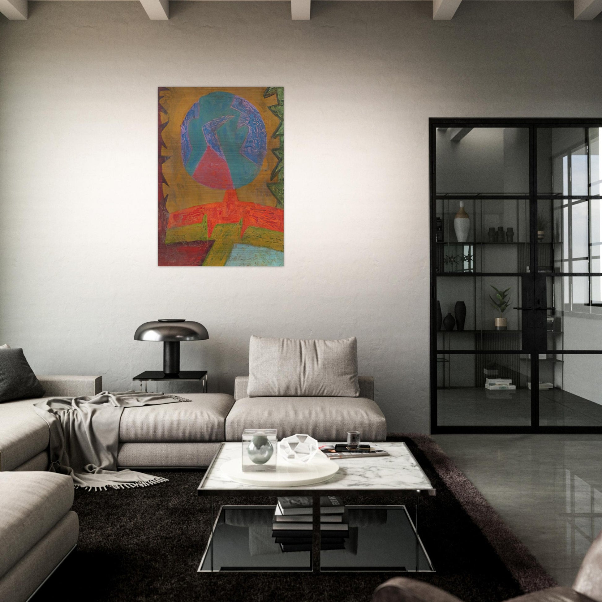Luna - Pedro Coronel Brushed Aluminum Print - 70x100 cm / 28x40 inches | Pedro Coronel Aluminum Print | Pedro Coronel Prints