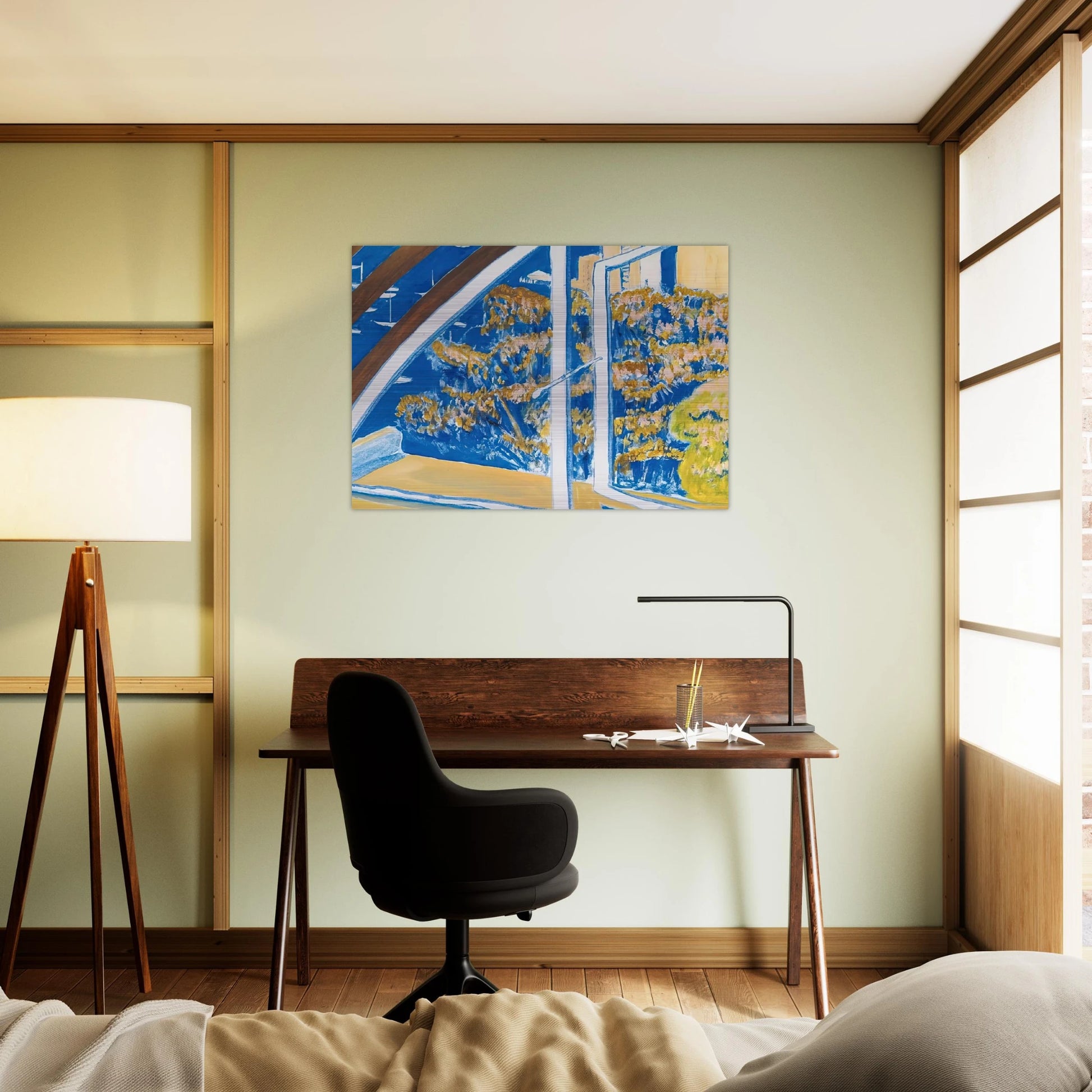 The Window, Lavender Bay - 1980 - Brett Whiteley Brushed Aluminum Print - 70x100 cm / 28x40 inches | Brett Whiteley Aluminum Print | Brett Whiteley Prints