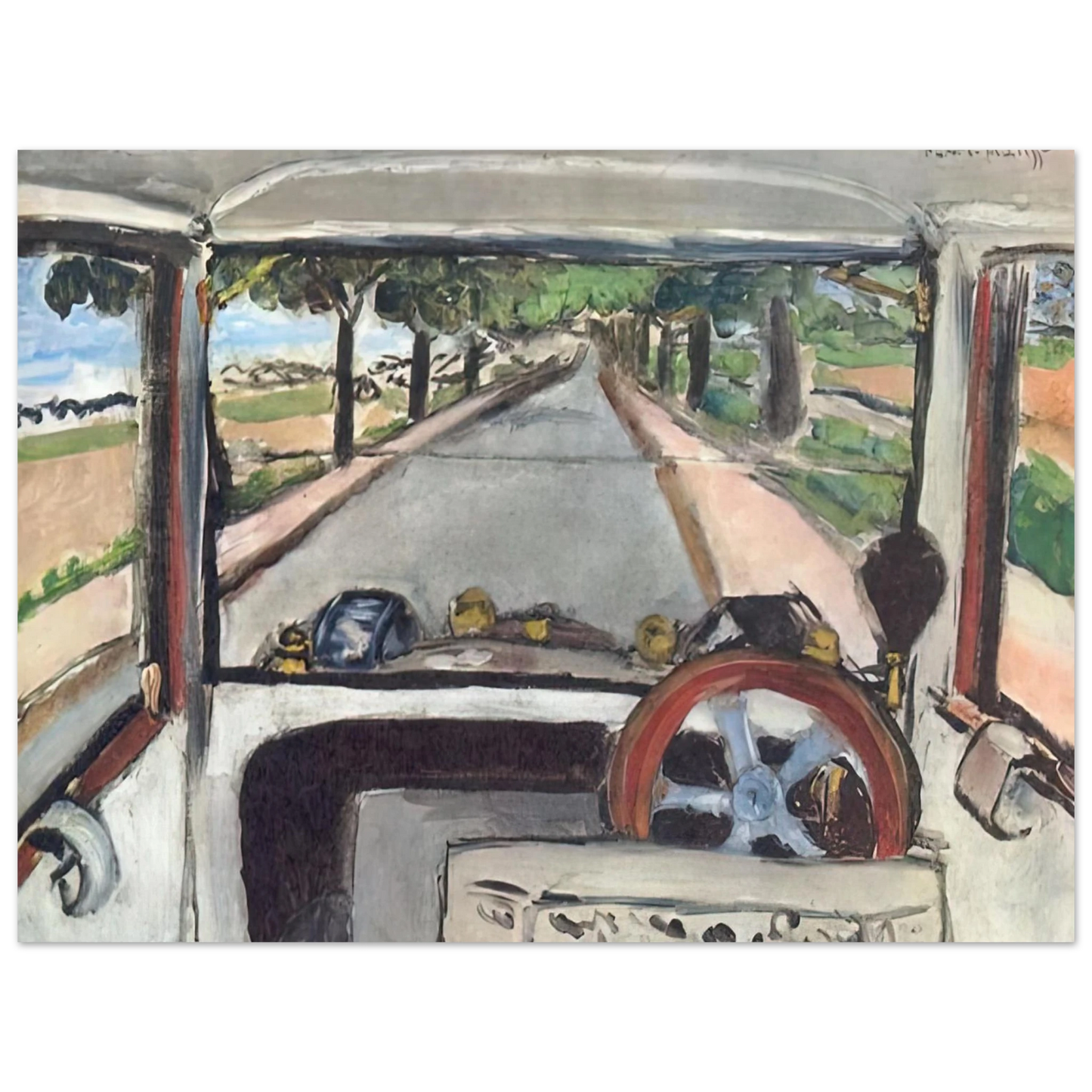 Henri Matisse - THE WINDSHIELD 1917 0  75x100 cm / 30x40inches Fine Art Poster