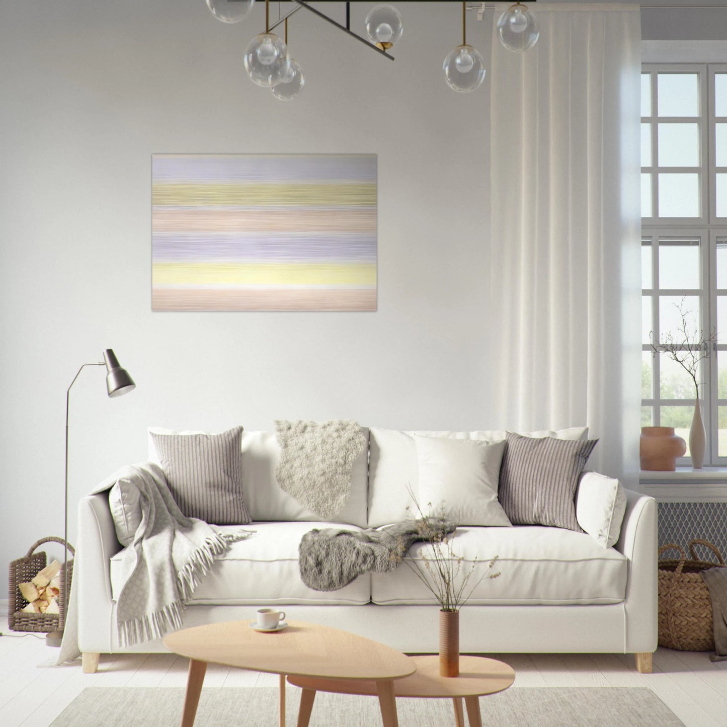 Untitled #6 - Agnes Martin Brushed Aluminum Print - 70x100 cm / 28x40 inches | Agnes Martin Aluminum Print | Agnes Martin Prints