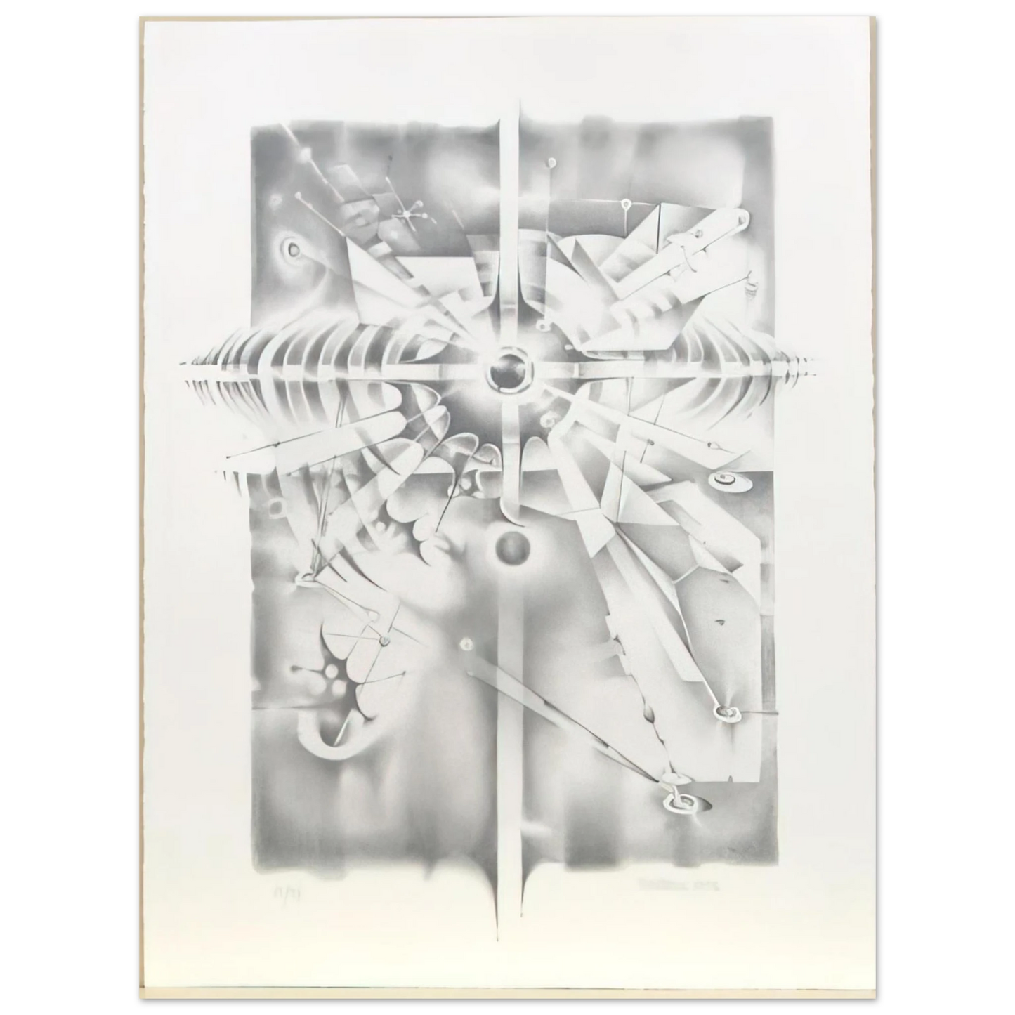 Lee Bontecou - UNTITLED FROM THE ATELIER PROJECT 1986  75x100 cm / 30x40inches Fine Art Poster