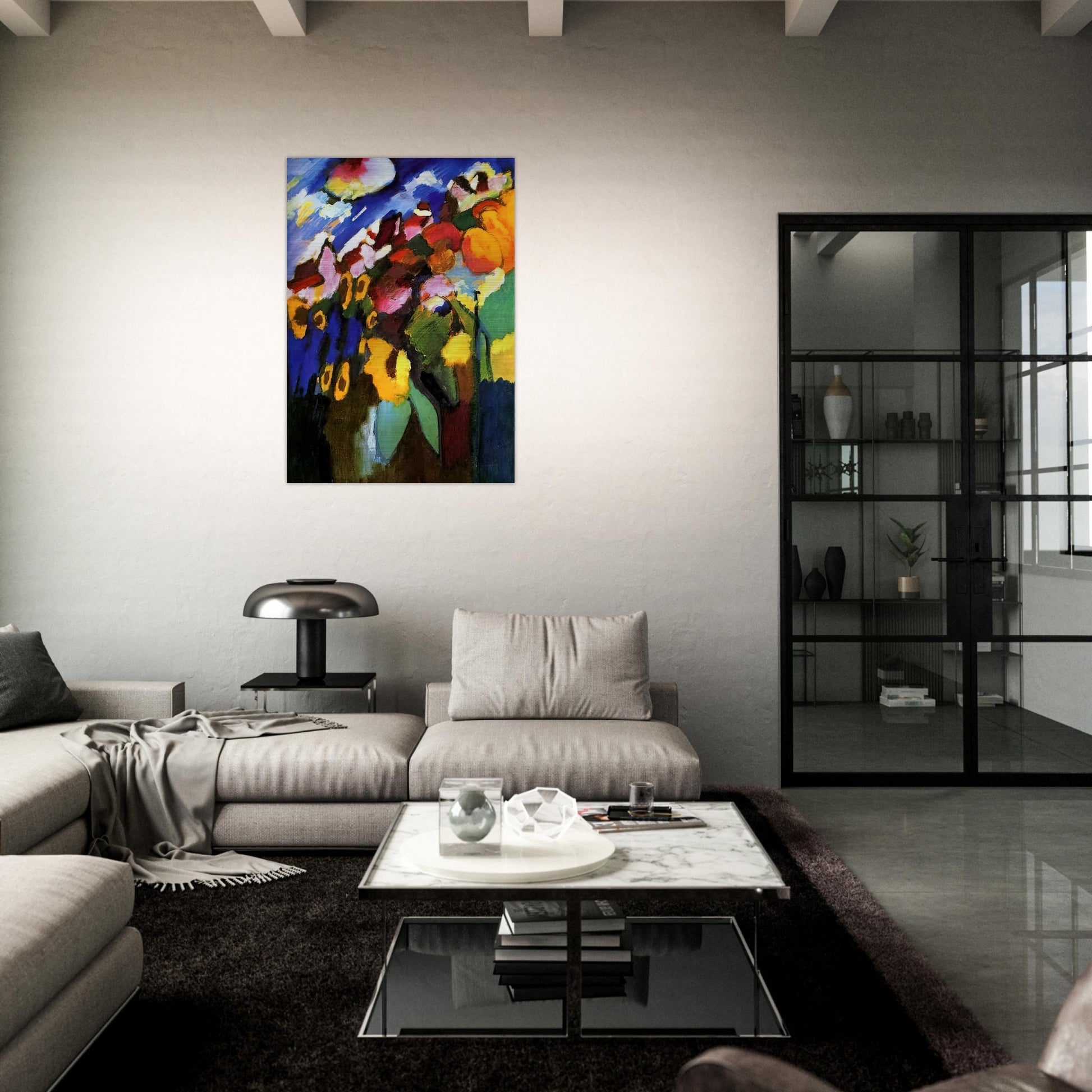MURNAU GARDEN 1909 - Wassily Kandinsky Brushed Aluminum Print - 70x100 cm / 28x40 inches | Wassily Kandinsky Aluminum Print | Wassily Kandinsky Prints