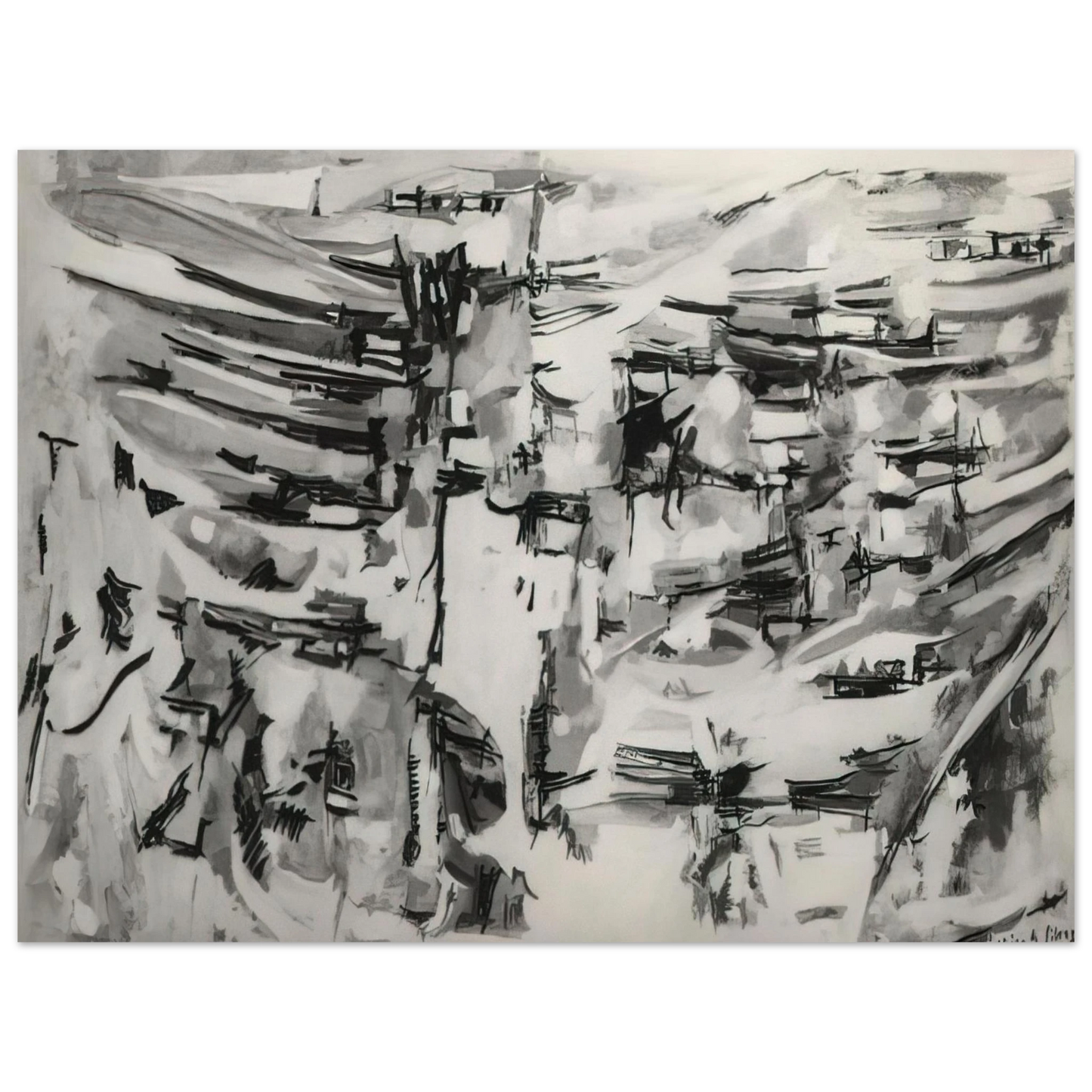 Maria Helena Vieira da Silva - Composition - 1955  75x100 cm / 30x40inches Fine Art Poster