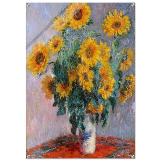 Bouquet of Sunflowers - claude monet Acrylic Print - 70x100 cm / 28x40″ inches