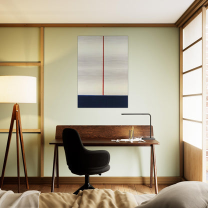 Komposition Blau-Rot auf Weiss - 1965 - Blinky Palermo Brushed Aluminum Print - 70x100 cm / 28x40 inches | Blinky Palermo Aluminum Print | Blinky Palermo Prints