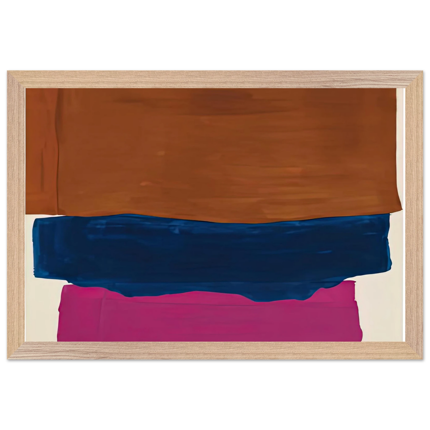 Helen Frankenthaler - Indian Summer, 1967- Wall Art - 30x40 cm / 12x16 inches - Premium Wooden Framed Poster With Fine Art Paper-canvas - Black frame