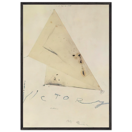 Victory - Cy Twombly 70x100 cm / 28x40 inches Framed Art Print – Black Wooden Frame