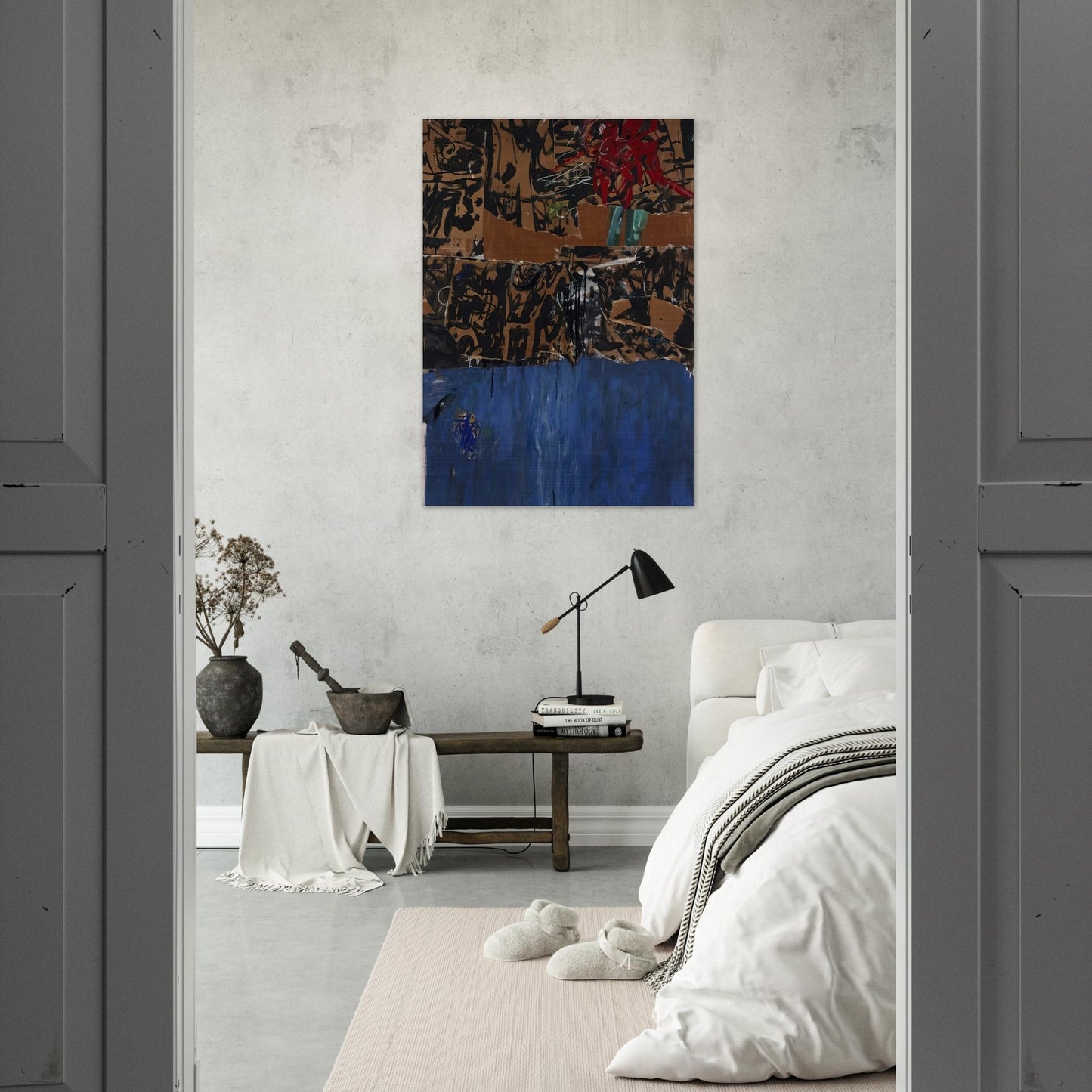 Blue Blue Blue - Allan Kaprow Brushed Aluminum Print - 70x100 cm / 28x40 inches | Allan Kaprow Aluminum Print | Allan Kaprow Prints