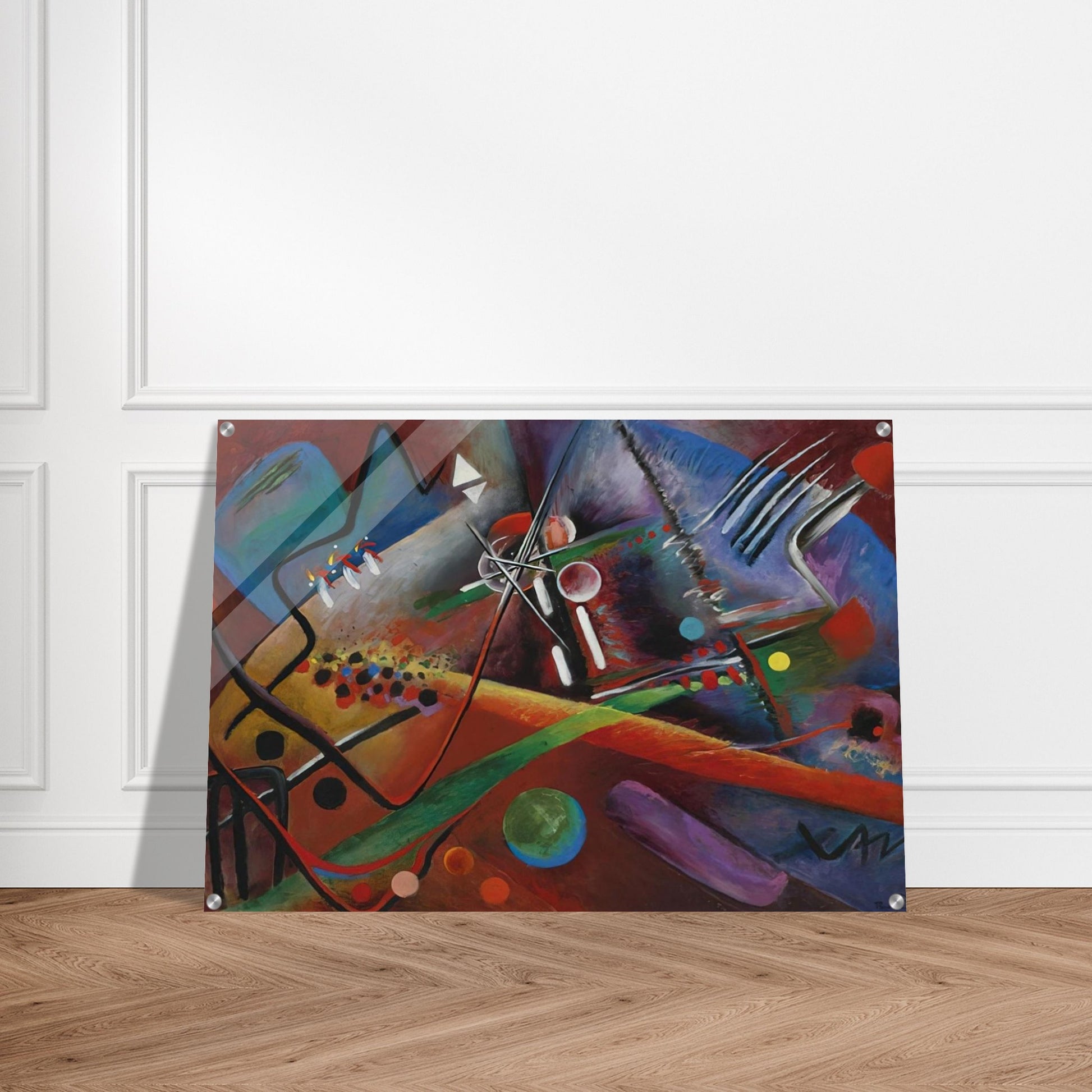 CON ROSO 1918 - Rudolf Bauer Acrylic Print - 70x100 cm / 28x40″ inches