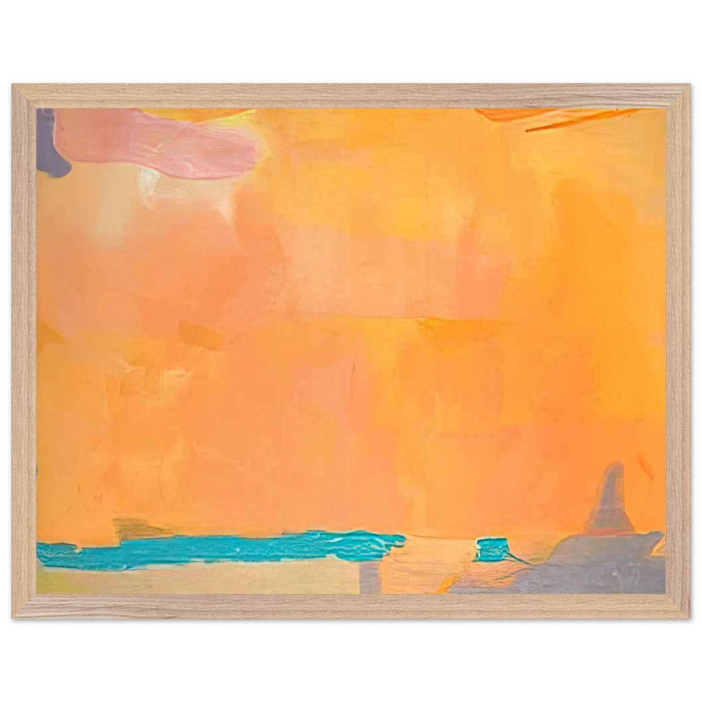 Helen Frankenthaler - Royal Fireworks - 1975 Wall art - 13x18 cm / 5x7 inches - Premium Wooden Framed Poster With Fine Art Paper-canvas - Wood frame