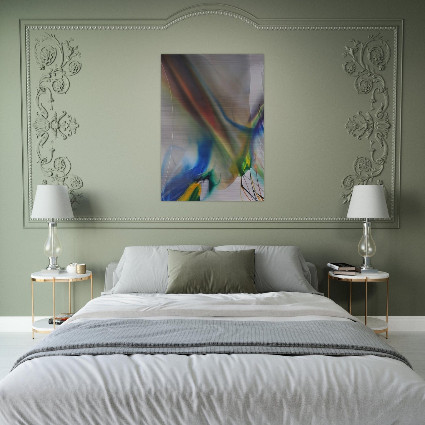 Phenomena Merlins Mantle - 1970 - Paul Jenkins Brushed Aluminum Print - 70x100 cm / 28x40 inches | Paul Jenkins Aluminum Print | Paul Jenkins Prints
