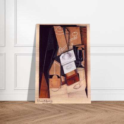 THE COFFEE GRINDER 1916 - Juan Gris Brushed Aluminum Print - 70x100 cm / 28x40 inches | Juan Gris Aluminum Print | Juan Gris Prints