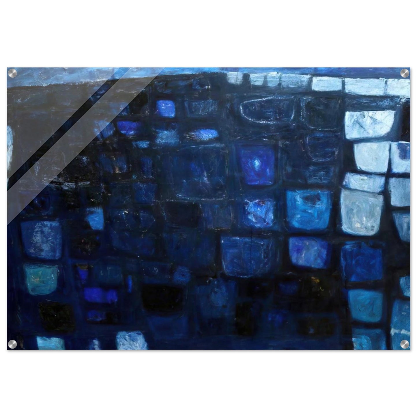 Blue Abstract - 1959 - William Scott Acrylic Print - 70x100 cm / 28x40″ inches | William Scott Wall Art | William Scott Prints