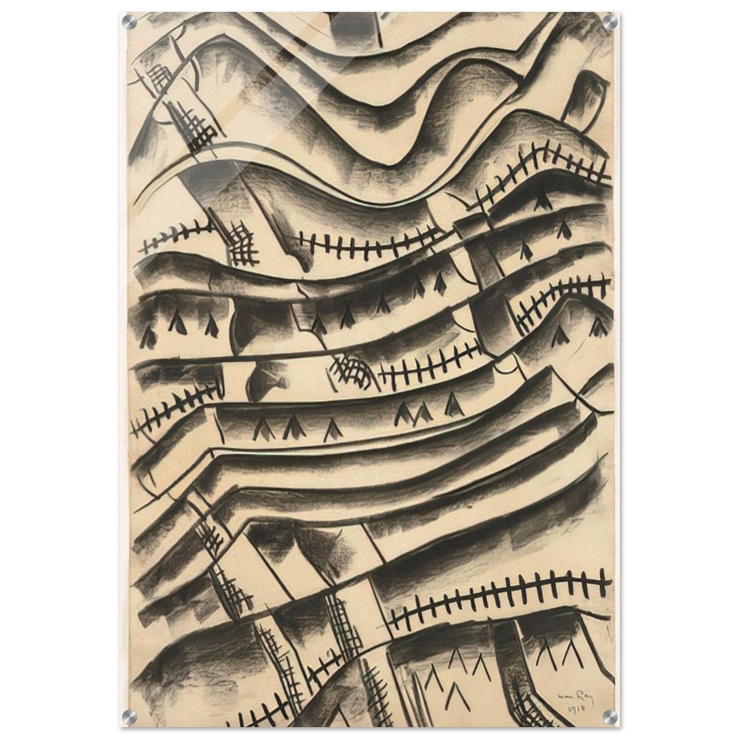 RIDGEFIELD LANDSCAPE - Man Ray Acrylic Print - 70x100 cm / 28x40″ inches