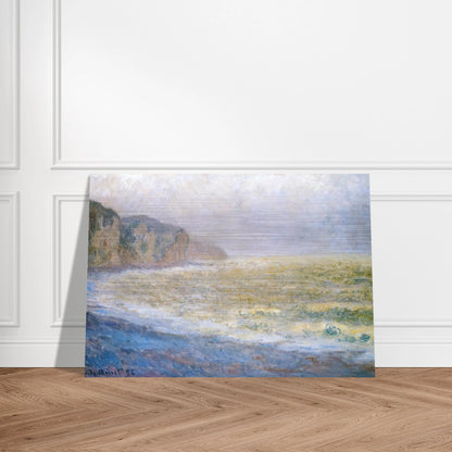 Cliff at Pourville - claude monet Brushed Aluminum Print - 70x100 cm / 28x40 inches | claude monet Aluminum Print | claude monet Prints