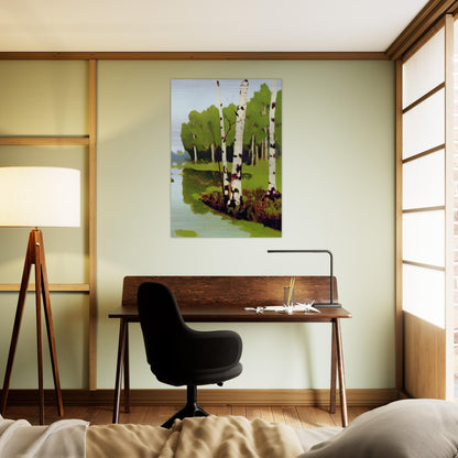 Birches - Arkhyp Kuindzhi Brushed Aluminum Print - 70x100 cm / 28x40 inches | Arkhyp Kuindzhi Aluminum Print | Arkhyp Kuindzhi Prints