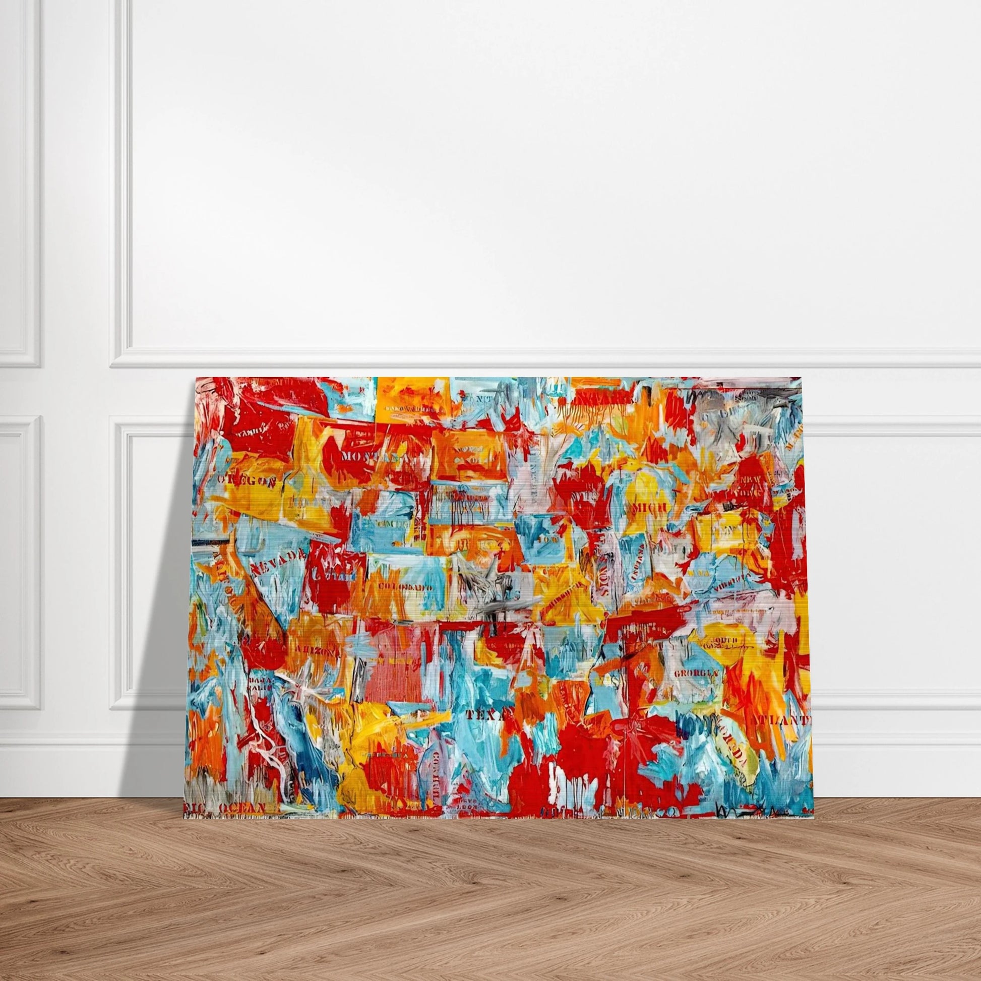 MAP - Jasper Johns Brushed Aluminum Print - 70x100 cm / 28x40 inches | Jasper Johns Aluminum Print | Jasper Johns Prints