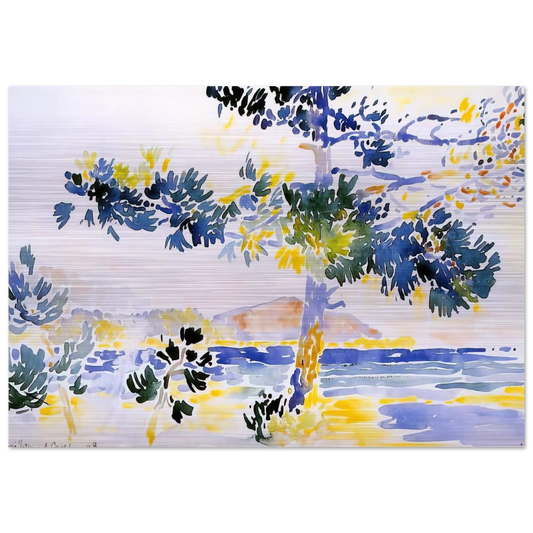 Saint-Clair Landscape - Henri-Edmond Cross Brushed Aluminum Print - 70x100 cm / 28x40 inches | Henri-Edmond Cross Aluminum Print | Henri-Edmond Cross Prints