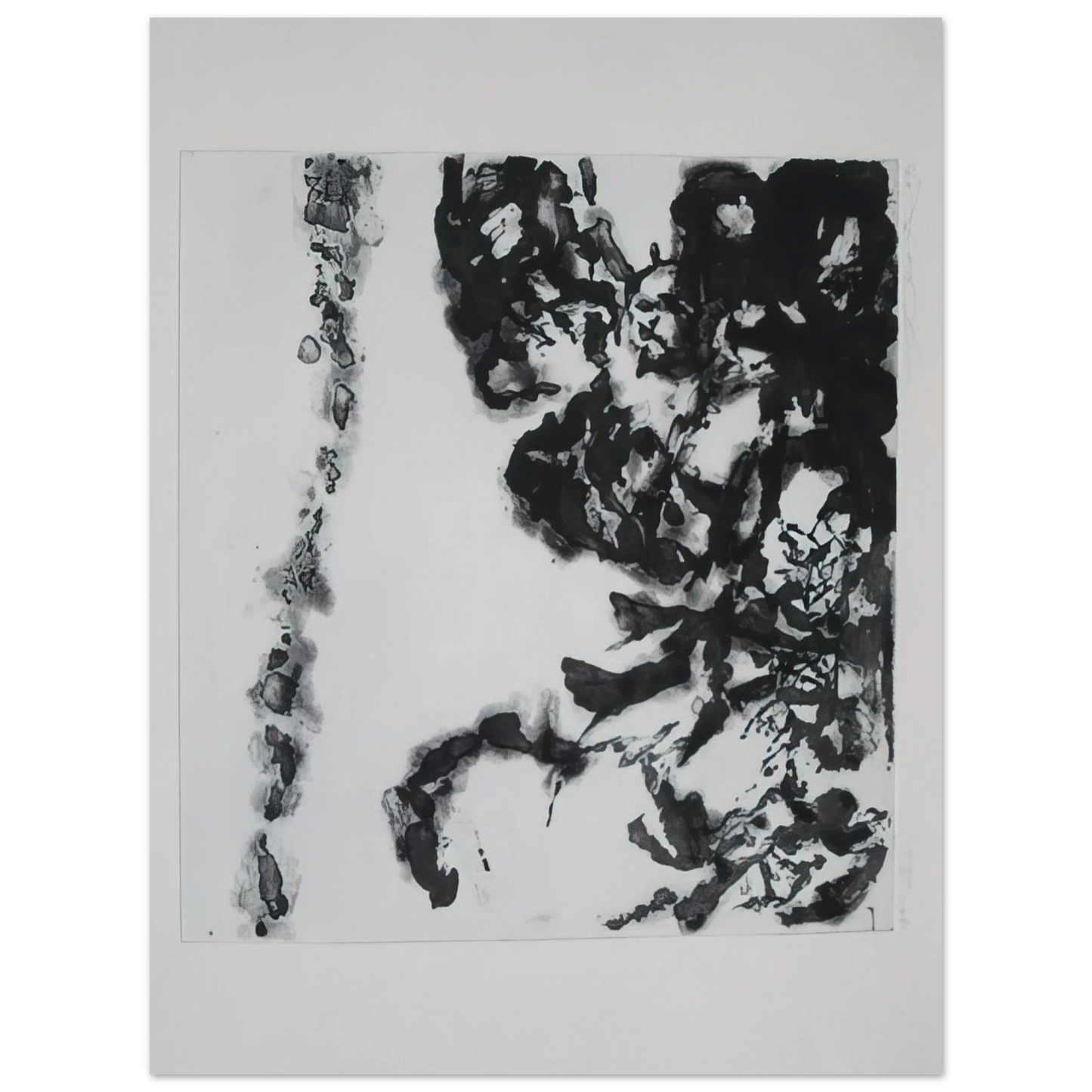 Zao Wou-Ki - EULOGY ON THE EXTREMELY DELICATE THINGS 1993  75x100 cm / 30x40inches Fine Art Poster