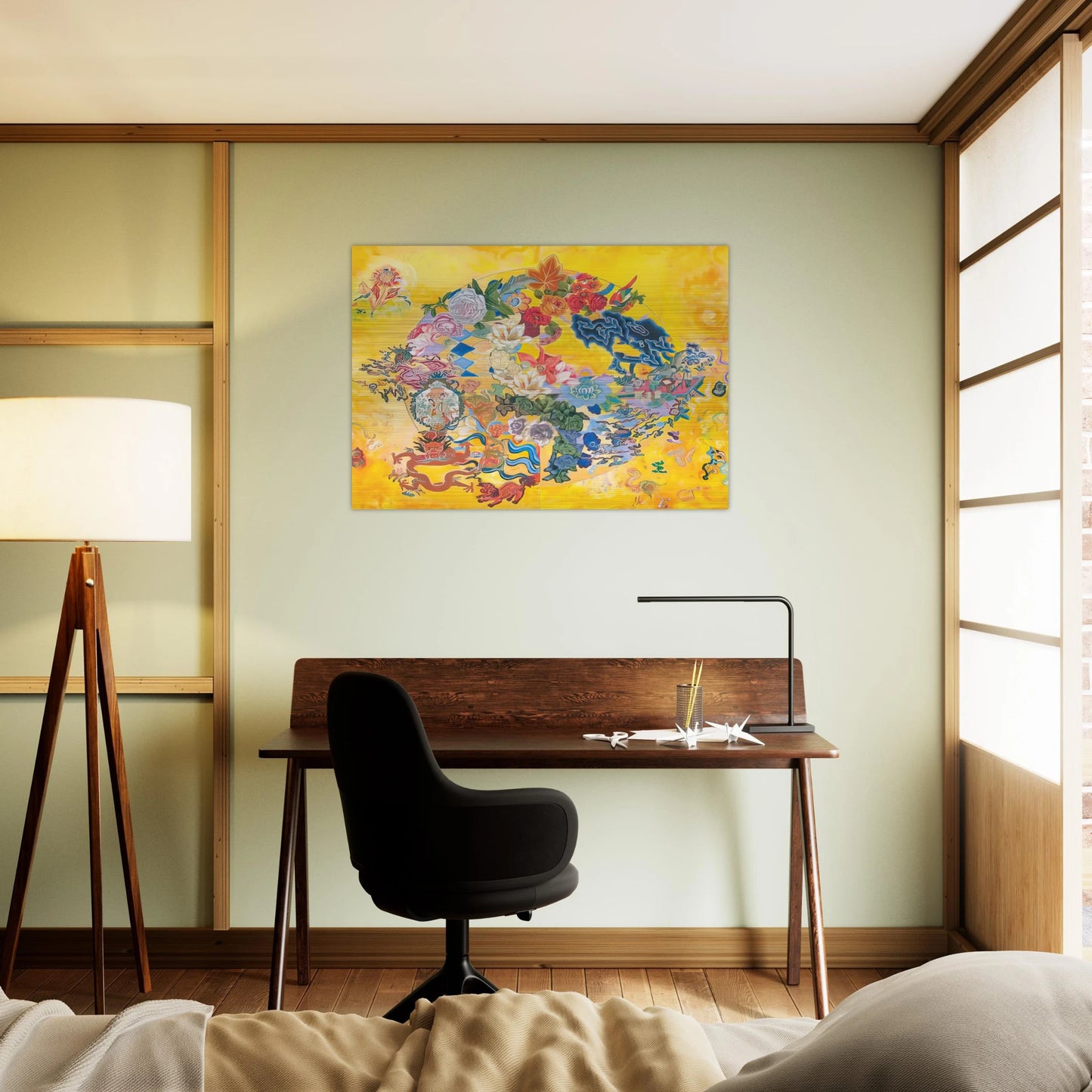 Asian Rendezvous - PD Pattern and Decoration - Miriam Schapiro Brushed Aluminum Print - 70x100 cm / 28x40 inches | Miriam Schapiro Aluminum Print | Miriam Schapiro Prints