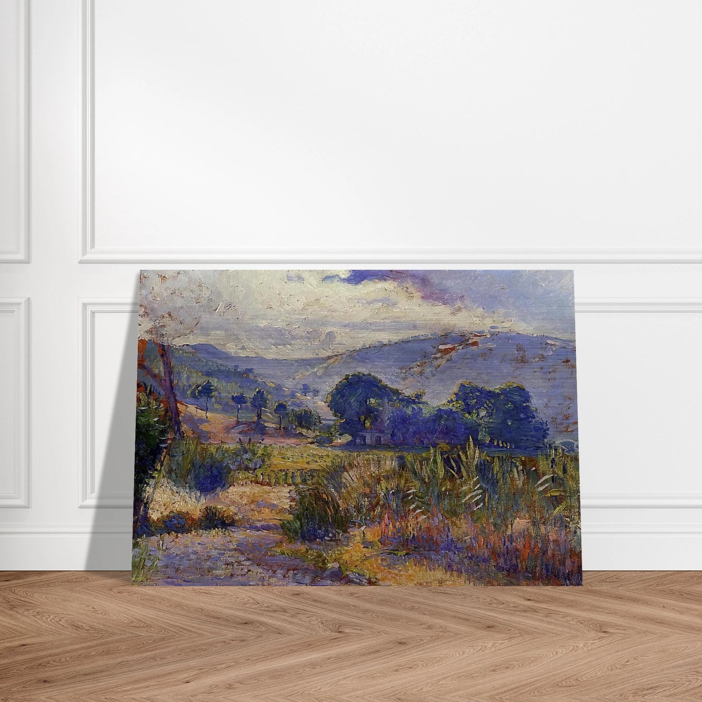 Cabasson Landscape study - Henri-Edmond Cross Brushed Aluminum Print - 70x100 cm / 28x40 inches | Henri-Edmond Cross Aluminum Print | Henri-Edmond Cross Prints