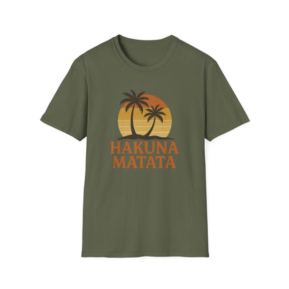 Hakuna Matata Retro Grafisch T-shirt, Geen Zorgen Positieve Vibe Shirt, Vintage 90s Geïnspireerde T-shirt, Feel Good Quote Top, Unisex Cadeau