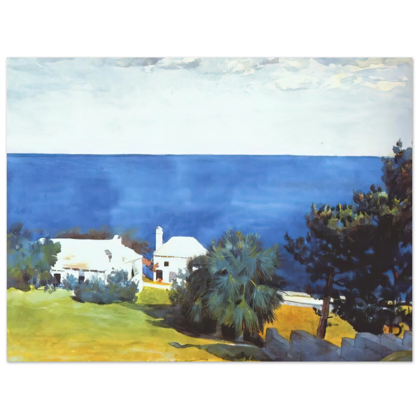 Winslow Homer - SHORE AT BERMUDA  75x100 cm / 30x40inches Fine Art Poster