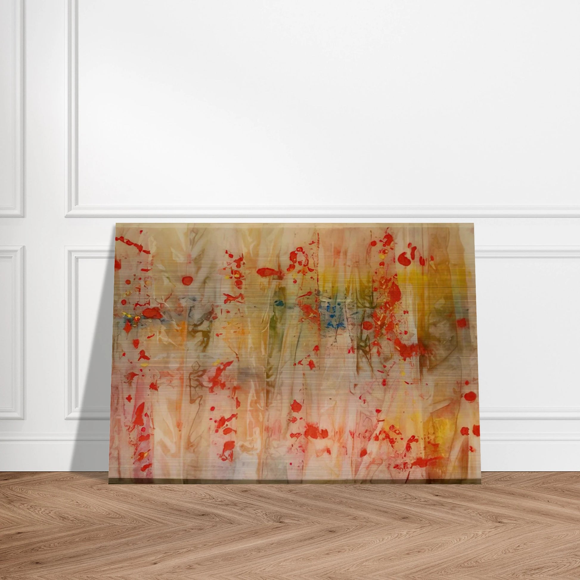 Red April - Sam Gilliam Brushed Aluminum Print - 70x100 cm / 28x40 inches | Sam Gilliam Aluminum Print | Sam Gilliam Prints