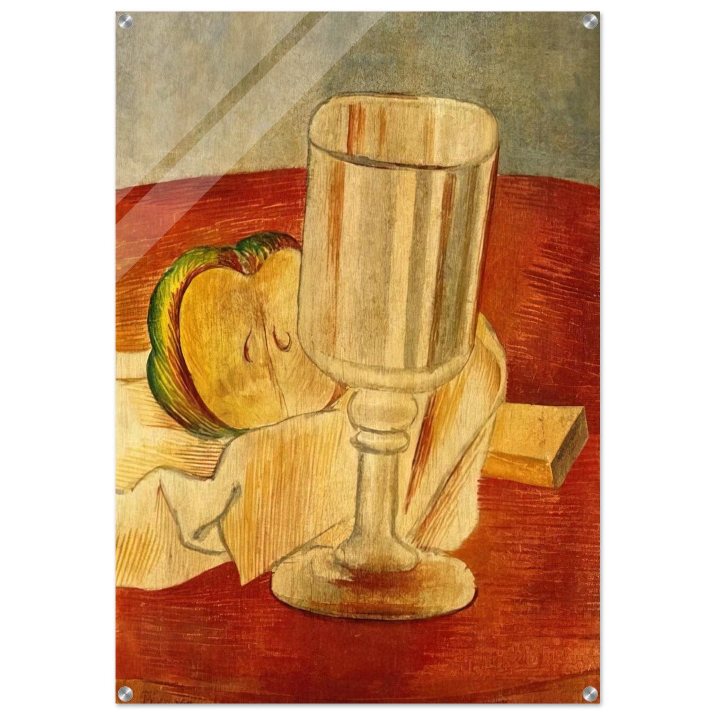 Still life with Gobleet - 1914 - Pablo Picasso Acrylic Print - 70x100 cm / 28x40″ inches | Pablo Picasso Wall Art | Pablo Picasso Prints