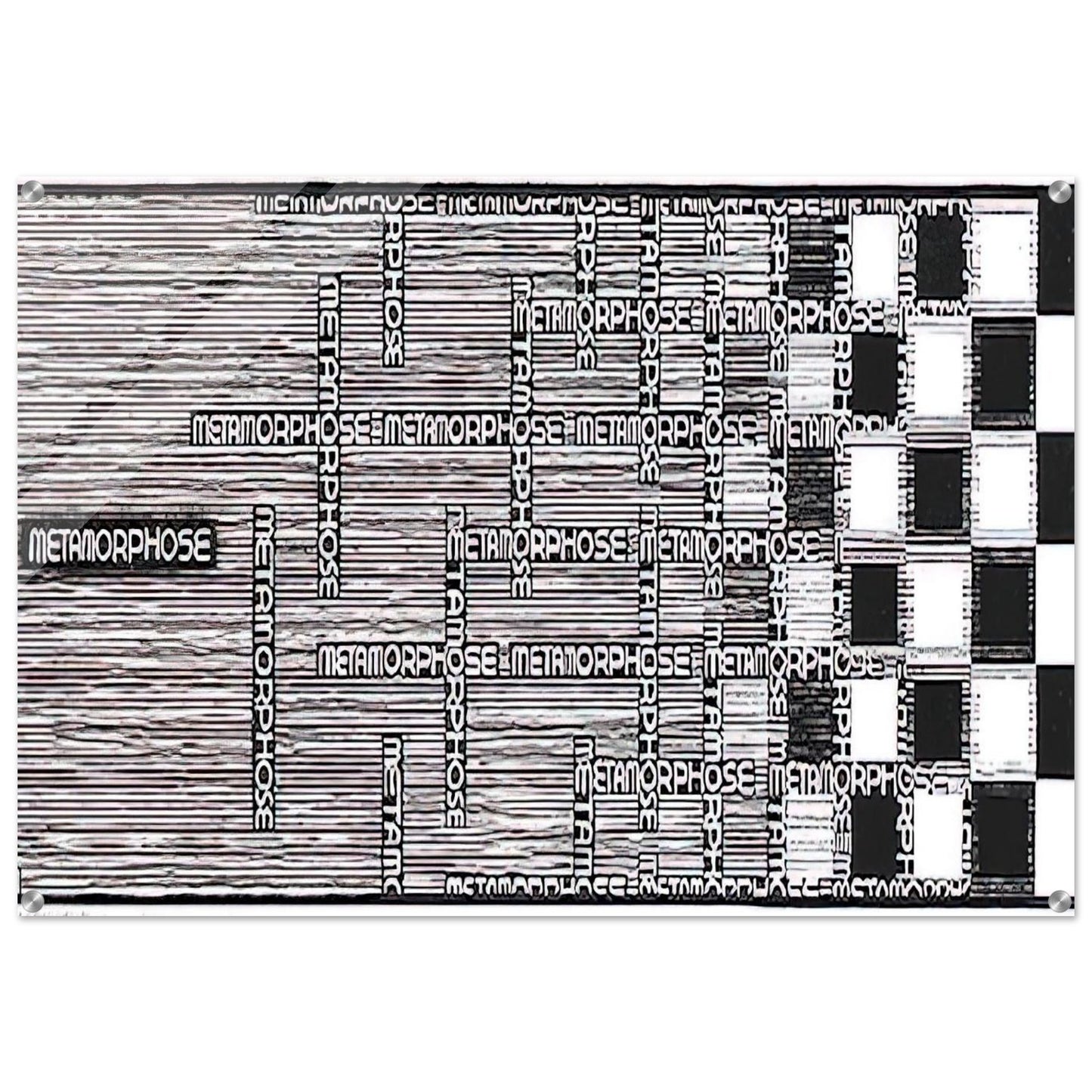 METAMORPHOSIS II EXCERPT 1 - MC Escher Acrylic Print - 70x100 cm / 28x40″ inches | Maurits Cornelis Escher Prints
