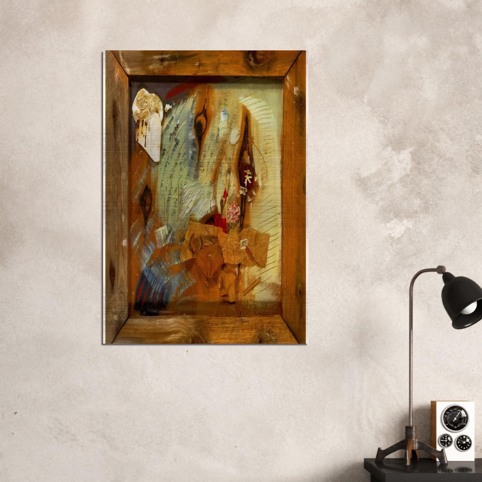 MERZBILD ALF 1939 - Kurt Schwitters Brushed Aluminum Print - 70x100 cm / 28x40 inches | Kurt Schwitters Aluminum Print | Kurt Schwitters Prints
