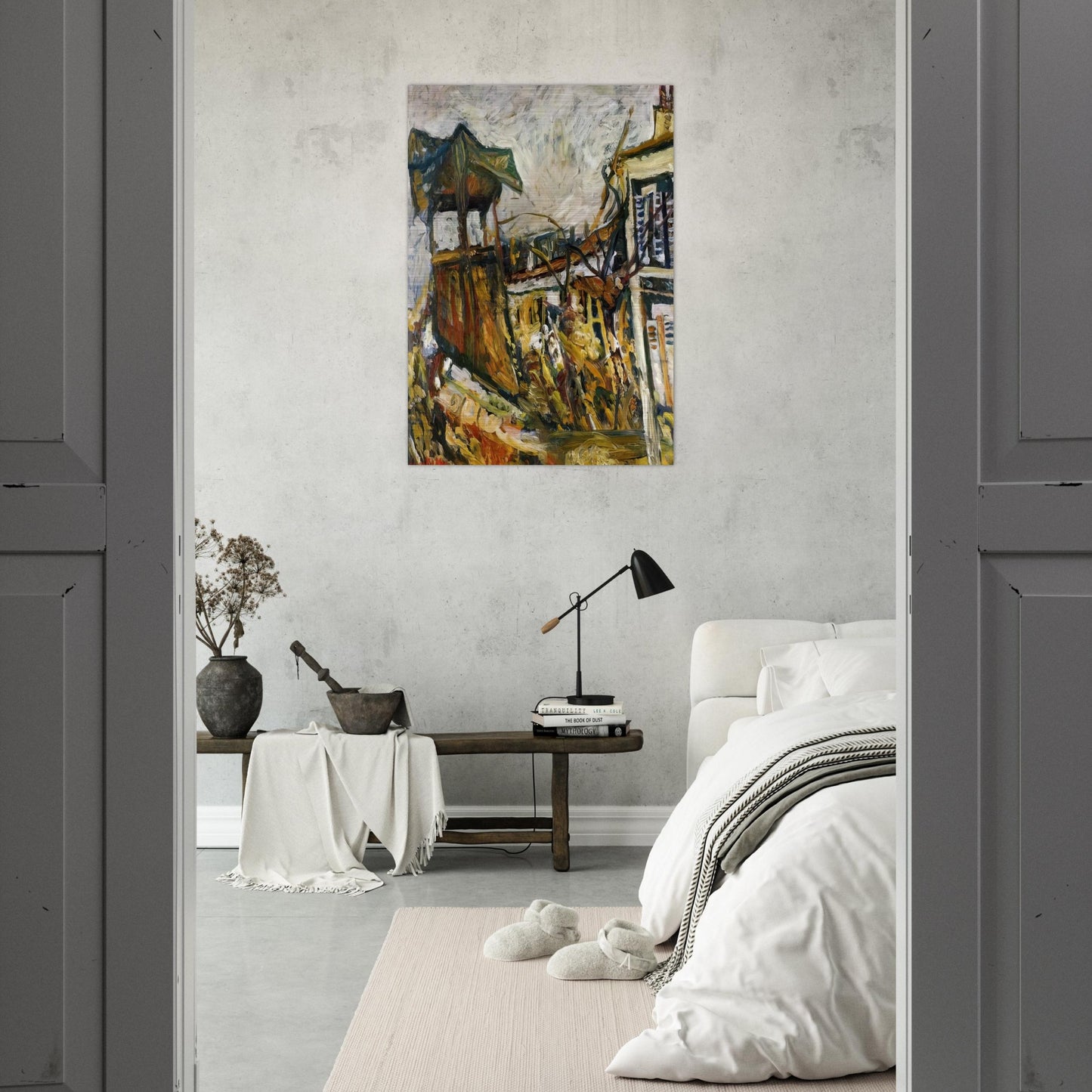PARISIAN SUBURB - Chaim Soutine Brushed Aluminum Print - 70x100 cm / 28x40 inches | Chaim Soutine Aluminum Print | Chaim Soutine Prints