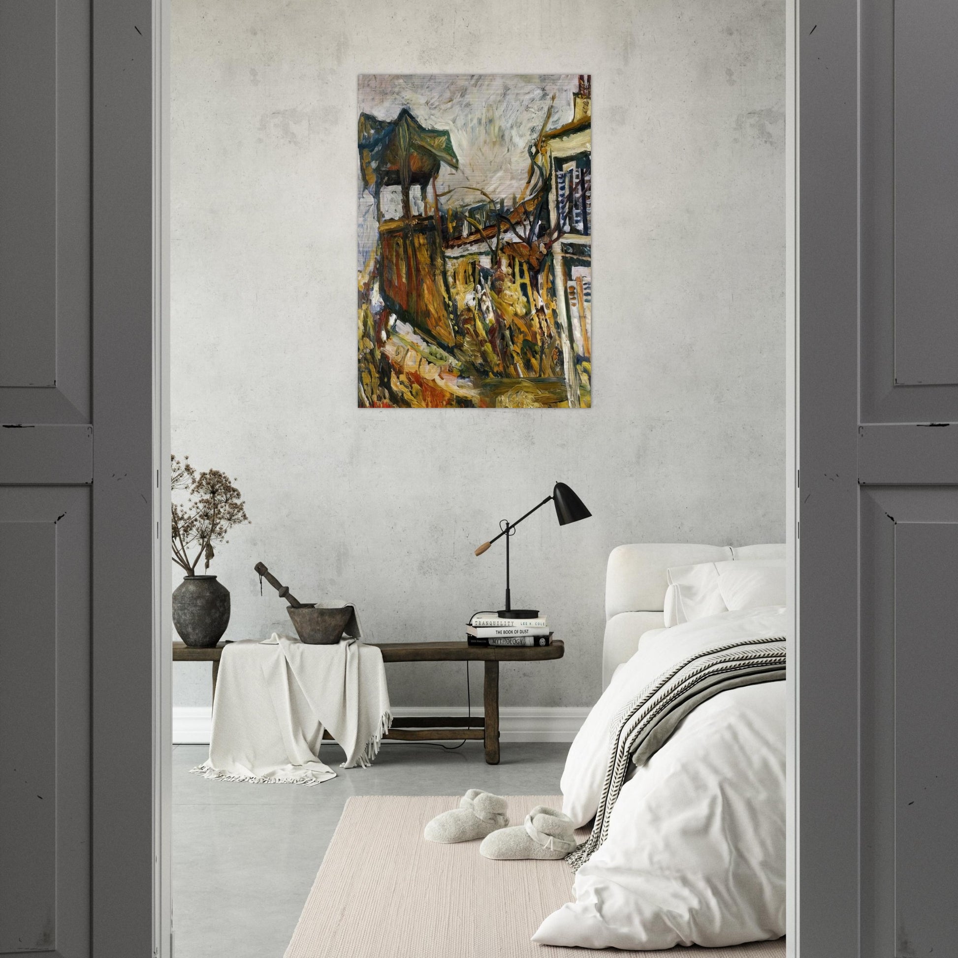 PARISIAN SUBURB - Chaim Soutine Brushed Aluminum Print - 70x100 cm / 28x40 inches | Chaim Soutine Aluminum Print | Chaim Soutine Prints