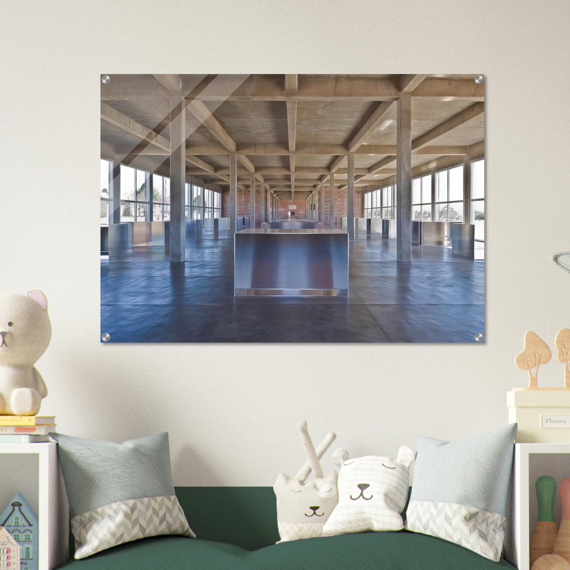 Untitled 100 Untitled Works in Mill Aluminium - 1986 - Donald Judd Acrylic Print - 70x100 cm / 28x40″ inches