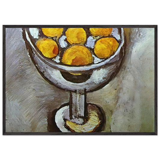 A VASE WITH ORANGES - Henri Matisse 70x100 cm / 28x40 inches Framed Art Print – Black Wooden Frame