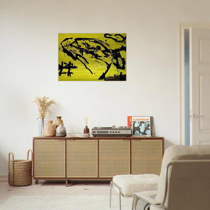 Hirschkuh - Tachisme - Emil Schumacher Brushed Aluminum Print - 70x100 cm / 28x40 inches | Emil Schumacher Aluminum Print | Emil Schumacher Prints