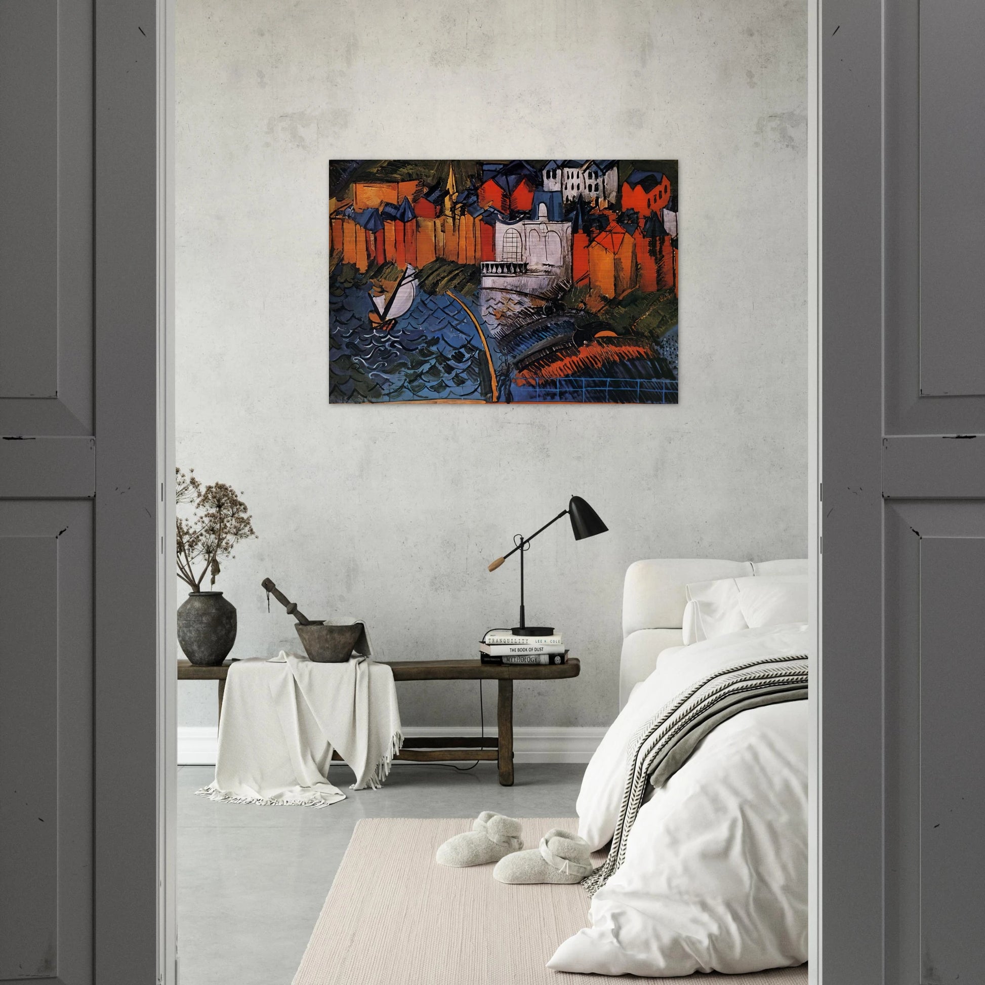 SAILBOAT AT SAINTE ADRESSE 1912 - Raoul Dufy Brushed Aluminum Print - 70x100 cm / 28x40 inches | Raoul Dufy Aluminum Print | Raoul Dufy Prints