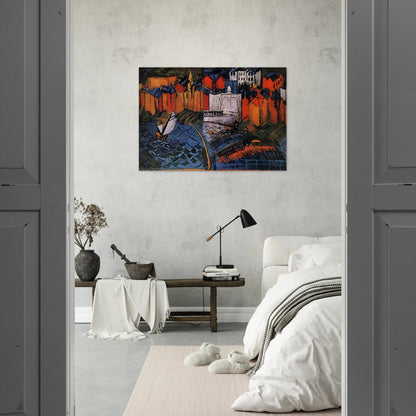SAILBOAT AT SAINTE ADRESSE 1912 - Raoul Dufy Brushed Aluminum Print - 70x100 cm / 28x40 inches | Raoul Dufy Aluminum Print | Raoul Dufy Prints