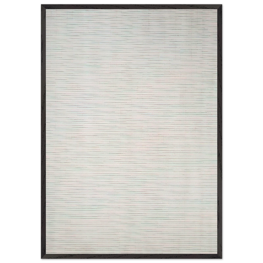 Leaves - Agnes Martin 70x100 cm / 28x40 inches Framed Art Print – Black Wooden Frame