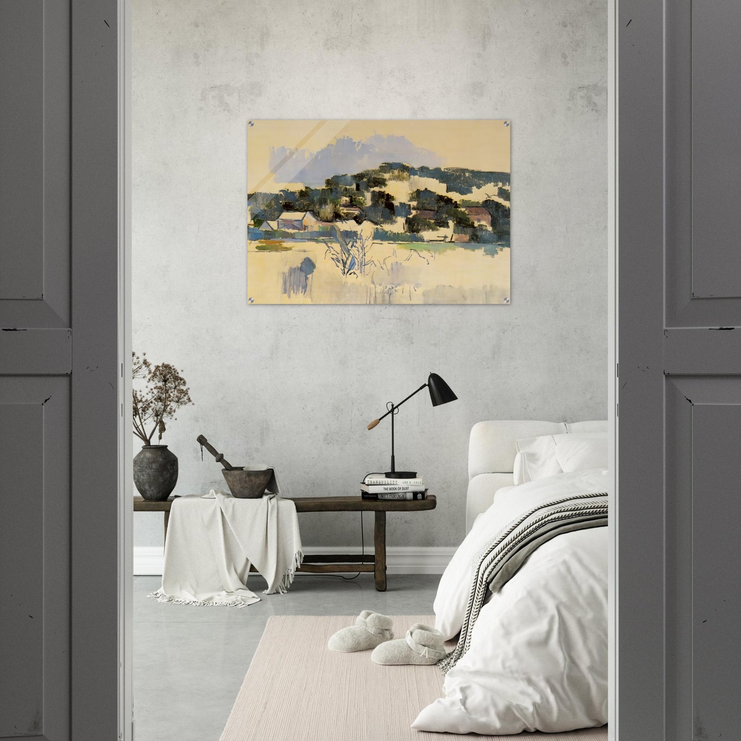Houses on the Hill - Paul Cézanne Acrylic Print - 70x100 cm / 28x40″ inches