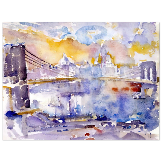 John Marin - Brooklyn Bridge - 1912  75x100 cm / 30x40inches Fine Art Poster