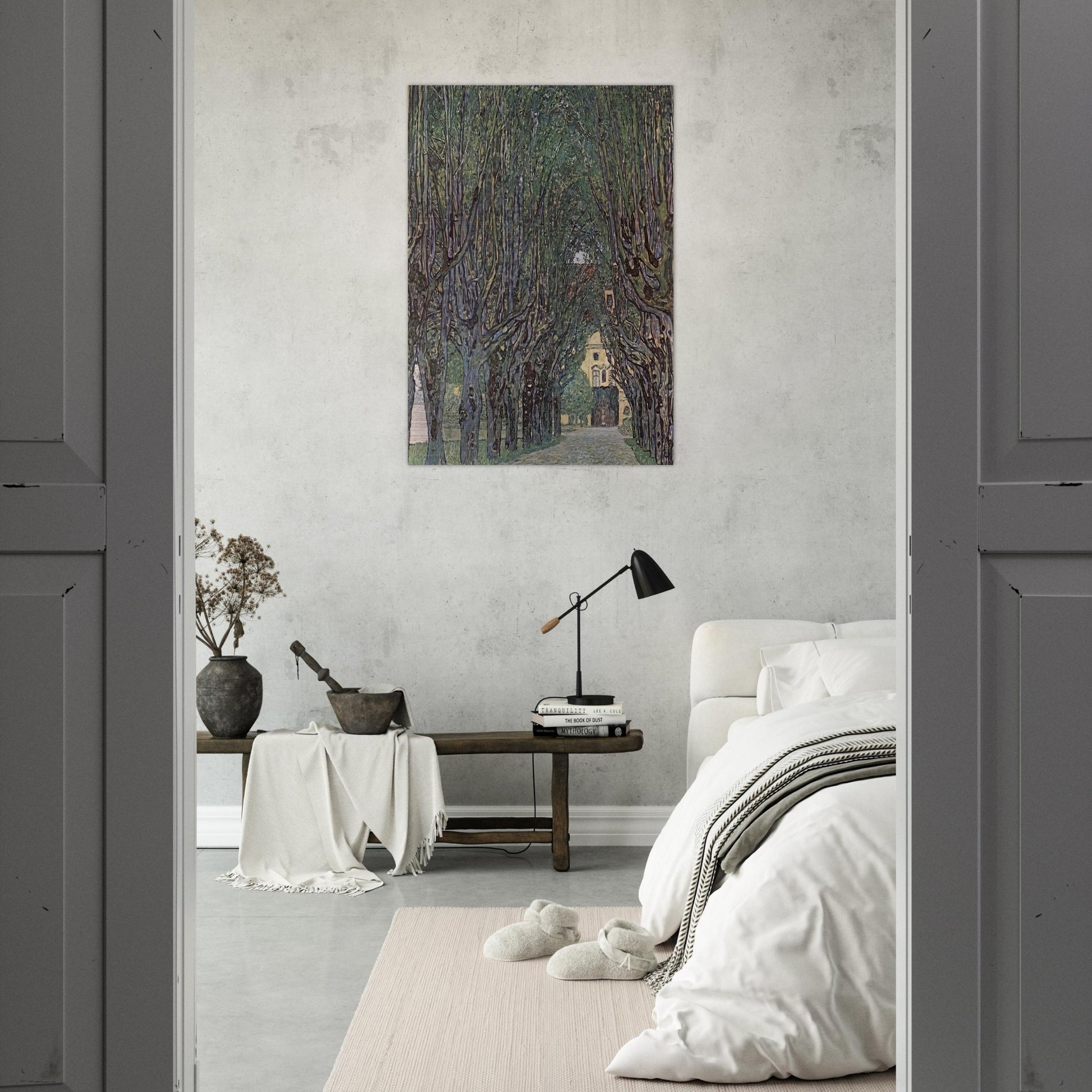 AVENUE OF SCHLOSS KAMMER PARK - Gustav Klimt Brushed Aluminum Print - 70x100 cm / 28x40 inches | Gustav Klimt Aluminum Print | Gustav Klimt Prints