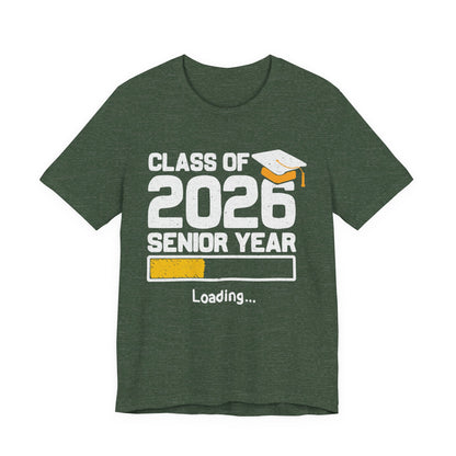 Klas van 2026 Laatstejaars T-shirt, Afstudeershirt, Unisex Afstudeergeschenk, Middelbare School Leerlingen Kleding, College Gebonden T-shirt