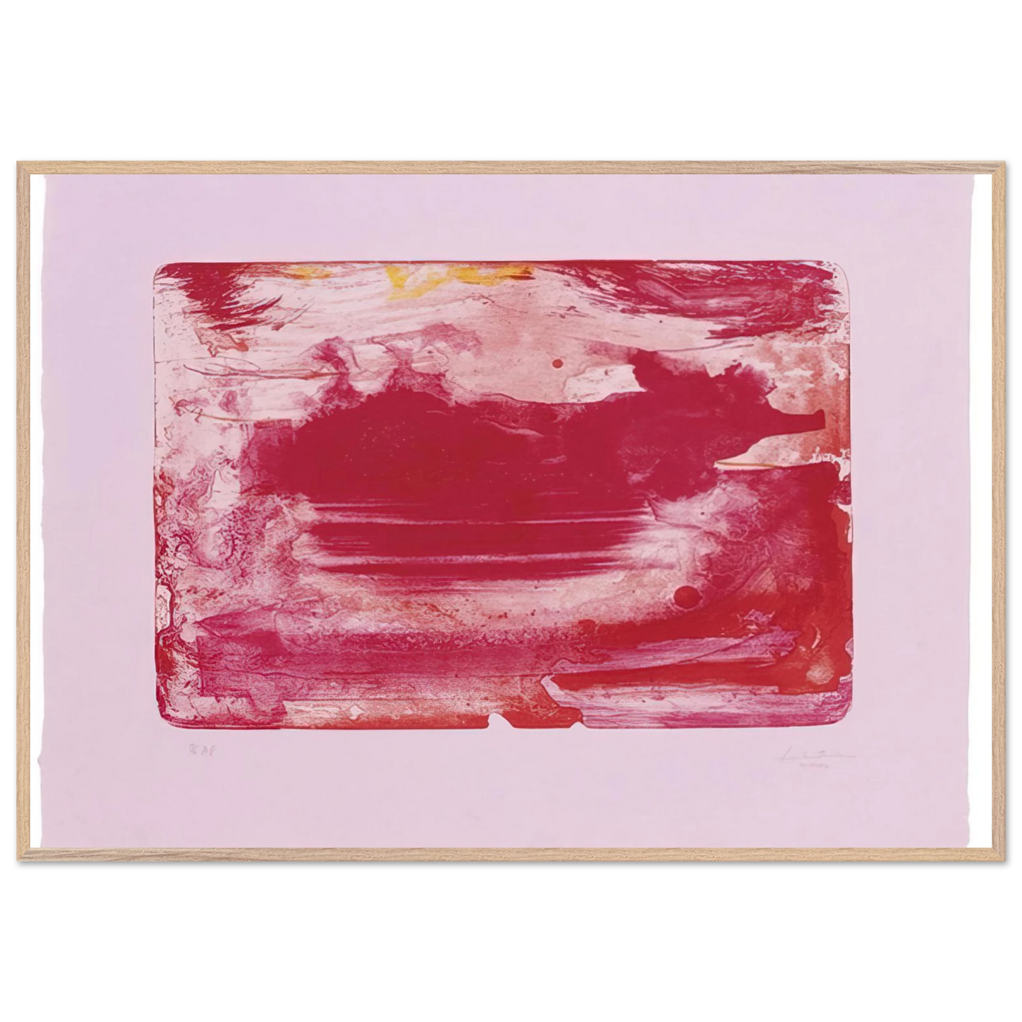 Helen Frankenthaler - The Red Sea - 1982 Wall art - 27x35 cm / 11x14 inches - Fine Art Poster-canvas - -