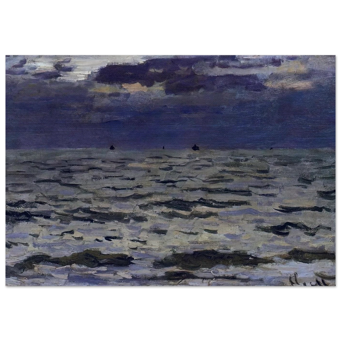 Seascape - claude monet Brushed Aluminum Print - 70x100 cm / 28x40 inches | claude monet Aluminum Print | claude monet Prints